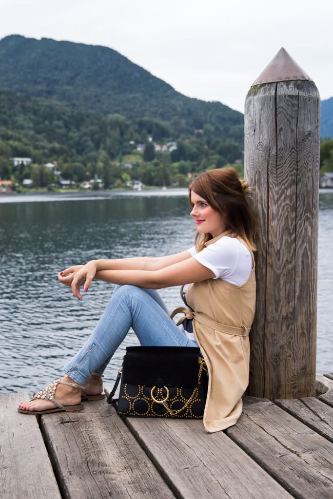 Outfit am Tegernsee: Promod x Françoise Hardy Shirt & Chloé Faye Bag