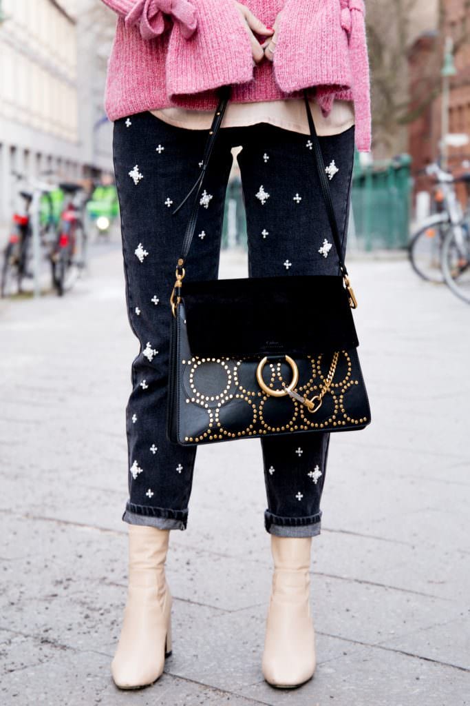 Berlin Fashion Week A/W 2017: Streetstyle mit Topshop Perlen Jeans