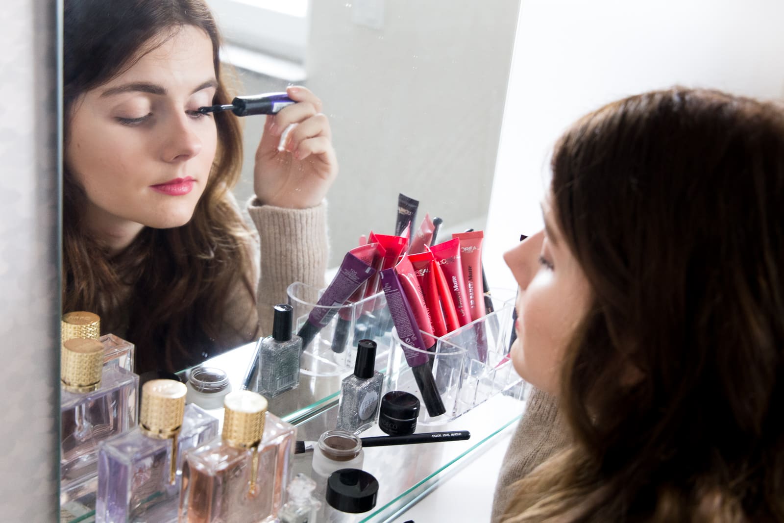 L'Oréal X-Fiber False Lash Mascara im Vorher-Nachher-Vergleich