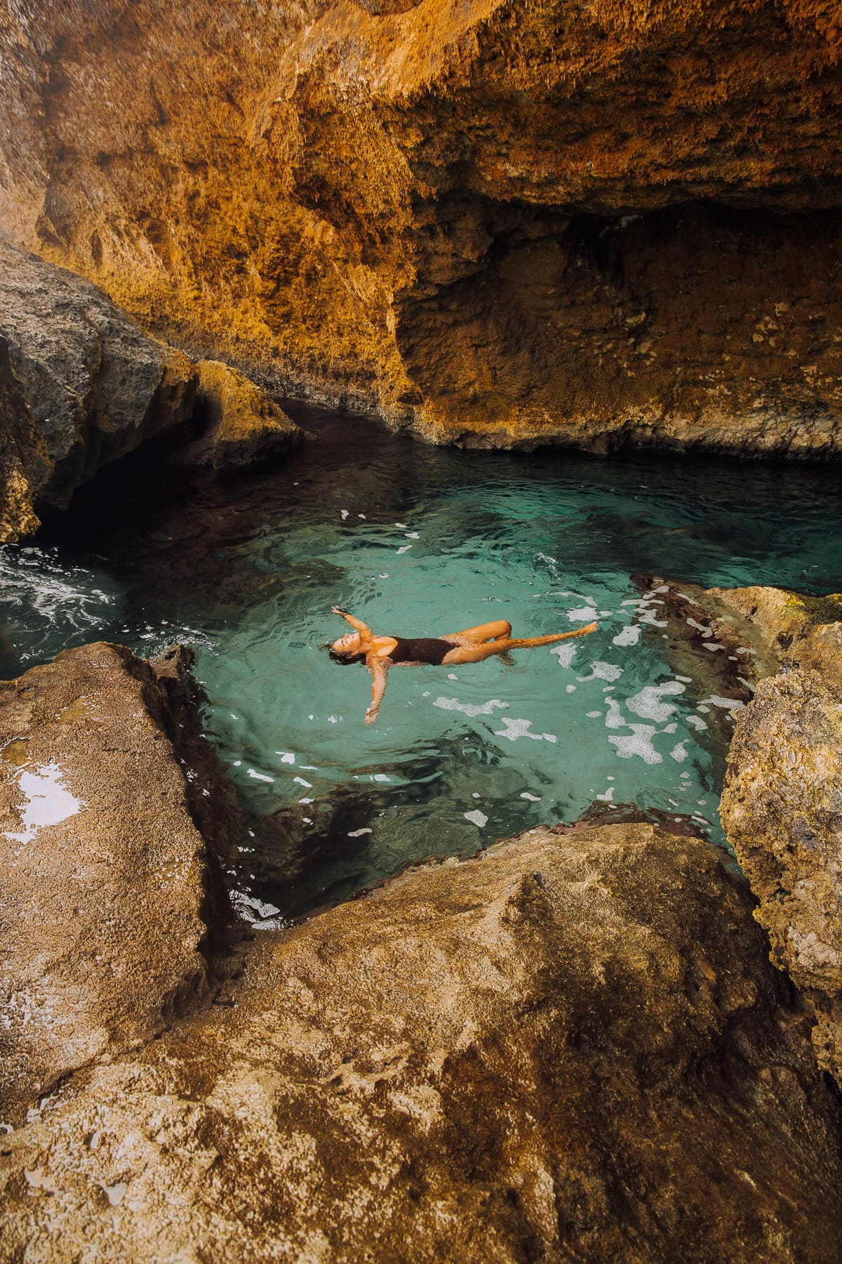 Conchi Natural Pool auf Aruba an der Nordküste der Karibikinsel