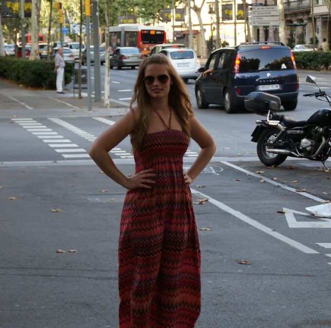 Outfit: Maxikleid in Barcelona